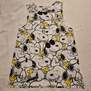 Peanuts women's Size 7-9 Juniors Snoopy & Woodstock tank top, NWT